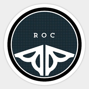 Rochester flower logo - wedge Sticker